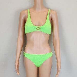 Tinibikini Lime Green 2 Piece Bikini Swimsuit